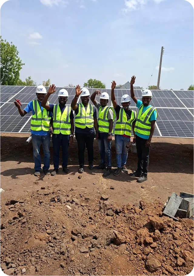 Solar installation with landscape view